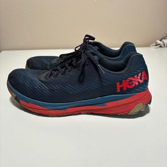 Hoka One One Torrent 2 Mens 10.5 Trail Running Shoes Moonlit Ocean Risk Red - Picture 3 of 12